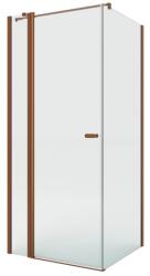 NEW TRENDY New Soleo Copper Brushed cabină de duș 90x90 cm pătrat cupru periat/sticlă transparentă K-1985-WP (K1985WP)