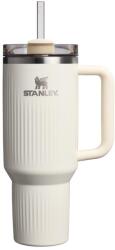 STANLEY Quencher H2.0 bordázott 1, 18 literes termosz, 90%-ban újrahasznosított rozsdamentes acél, fényes krémszínű, 3, 86x5, 28x12, 3 hüvelyk (012064)
