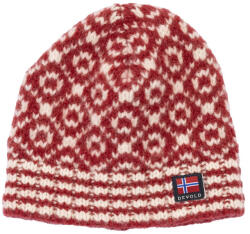Devold Svalbard Wool Beanie téli sapka piros/fehér