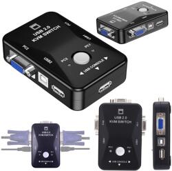 ARTHON KVM kapcsoló Arthon 2 portos USB 2.0, 2x USB, VGA, külső tápellátás nélkül, szett (2D4-03-235)