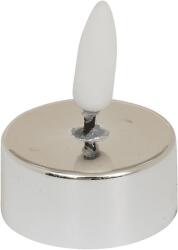 Atmosphera LED teamécses készlet, 8 db, 5, 5cm átmérő, ezüst fém