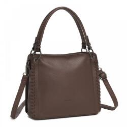 Konofactory Barna fonott válltáska „Mandy (K509-brown-HU)
