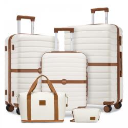 Konofactory Fehér 5 részes prémium poggyászszett „Harder - M, L, XL (S592set5in1-white-HU)