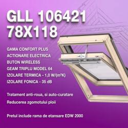 VELUX Fereastra VELUX 78X118 GLL 106421 + Rama EDW 2000 (VELUX GLL MK06 106421 + EDW 2000)