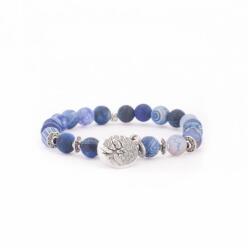 Bodhi Yoga Bodhi Mala karkötő kék achát Az élet fája medállal