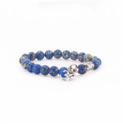 Bodhi Yoga Bodhi Mala karkötő kék jáspis Buddha Om medállal