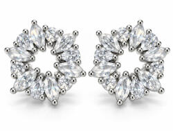 GLÓRIA ezüst bedugós fülbevaló - 13 mm (crystal fehér) (2026101702)