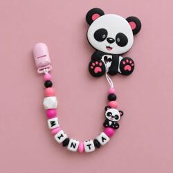 Nevora Névre szóló rágcsalánc - Panda - rózsaszín