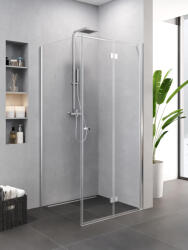 NEW TRENDY Superia cabină de duș 90x80 cm dreptunghiular crom luciu/sticlă transparentă K-5170 (K5170)