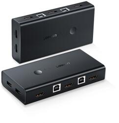 UGREEN HDMI kapcsoló 3x, 4K@30Hz, 6x USB, 480Mbps - Ugreen CM200 (50744) - Fekete (acc/376832-261680)