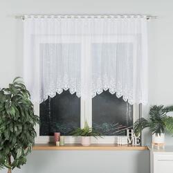 Markizeta Jacquard függöny, felszerelésre kész, Klementyna modell, 200x120 cm, Marquise, fehér (MAR_74981)