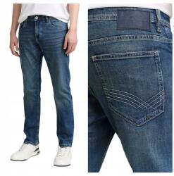 Tom Tailor Férfi farmer, Tom Tailor, Marvin, Straight Fit, Közepes derék, Cipzár, Hosszú, 5 zseb, Pamut, Elasztán, W33-L30 US, Kék (47482-73)