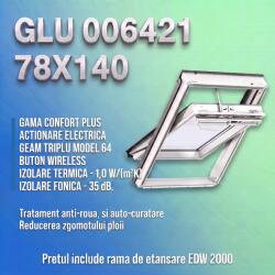 VELUX Fereastra VELUX 78X140 GLU 006421 + Rama EDW 2000 (VELUX GLU MK08 006421 + EDW 2000)