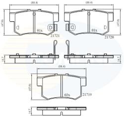 COMLINE set placute frana, frana disc COMLINE CBP36049 (CBP36049)