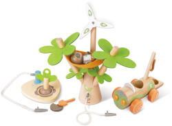 Hape Set de joaca Plantarea copacilor E-car Hape, Colectia Green Panet Explorers, 7 piese (E3417A) Figurina