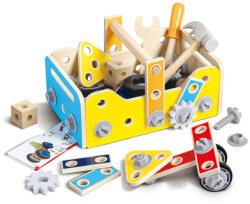 Hape Set de joaca cutie cu unelte de construit Hape 83 piese (E3220A) Set bricolaj copii