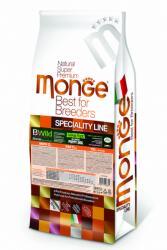 Monge BWild Puppy & Junior duck & potato 15 kg