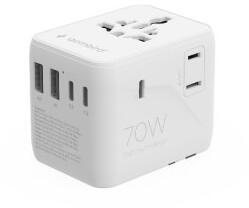 Gembird Priza/prelungitor Gembird 2x USB-C PD 70W, 2x USB-A 15W, 10A, White (TPA-2A3C70-01-W)