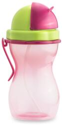 Tescoma pohár szívószállal és fedéllel, műanyag, rózsaszín, 0.3 l (TE667660_00)