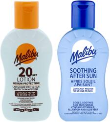 Malibu Védőbalzsam SPF20 100ml + Napozás utáni balzsam 100ml szett, minden bőrtípusra, uniszex (040620241258)