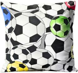 Doratex gyerek párnahuzat 40x40cm pamut futball fekete-fehér