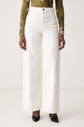 Twinset pantaloni wide leg pentru femei din bumbac cu elastan 9BY2-SJDZOE_01X (262TT2362)