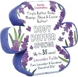 Bomb Cosmetics Levendulamező - Virágos Szivacsos Tusoló Radírszappan (165g)