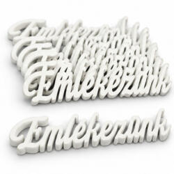  Emlékezünk felirat fehér 10cm 8db/cs - kosarbolt