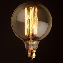 Edison wolframszálas dekor izzó - G125 - 40W - E27 - borostyán üveg