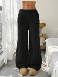 Shein Fekete Egyenes Szárú Nadrág Casual Bxi S06__L