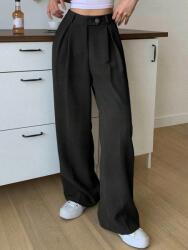 Shein Fekete Egyenes Szárú Nadrág 6WW S06__XL