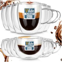 Vilde 12x Duplafalú Termo pohár teás kávé italokhoz 280+320ml (5900670118775)