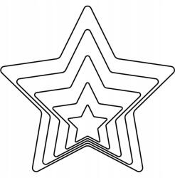 ORION 5x Lyukasztók Csillag csillag keksz formák mézeskalács keksz (8592381155100)