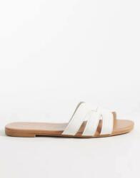 New Look fehér lapos sarkú flip-flop papucs casual B25 40