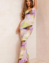 Prettylittlething Színes Pliszírozott Ruha Maxi Vállpántokkal Prettylittlething 36