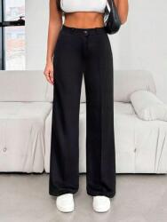 Shein Fekete Egyenes Nadrág GA6 S06__XS