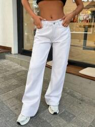 Shein Fehér Egyenes Farmer Nadrág Das S06__XS