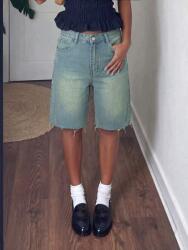 Shein Kék Farmer Rövidnadrág S06__L - allegro - 3 435 Ft
