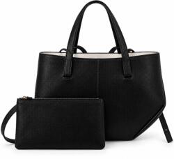  Fekete női shopper mini kézitáska elegáns tokkal