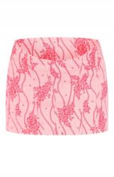 Prettylittlething Rózsaszín Cipzáras Mintás Miniszoknya Klasszikus Prettylittlething 42