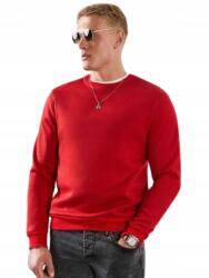 Shein Férfi Hosszú Ujjú Pulóver Piros S Ł6C (SM2310035255581512)