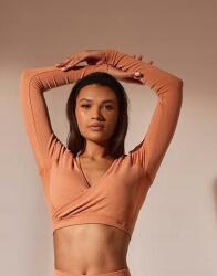 Prettylittlething Narancssárga Testhezálló Hosszú Ujjú Felső Kivágással Prettylittlething L