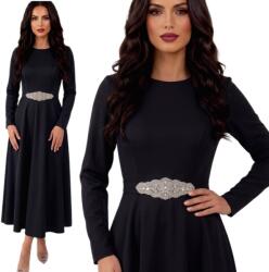 Livien Ruha Estélyi Elegáns Esküvői Női Midi Bő szabású Fekete L