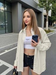 Shein Klasszikus Hosszú Ujjú Ing Bézs M 1_A
