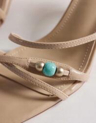 Simmi Shoes bézs magassarkú flip-flop papucs B25 39