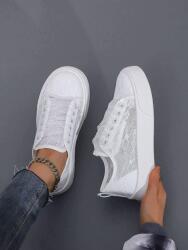 Shein Fehér Fűzött Tornacipő S06__39, 5