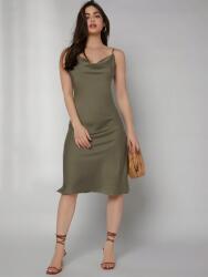 Shein Zöld Ruha MIDI Vállpántok Sima Koktél Nyakkivágással Shein 36
