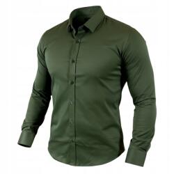  slim fit ing klasszikus khaki-10 szatén sima elegáns EGO04 M