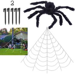 Goaduoynt Halloween Dekoráció Nagy Pók Pókhálóval Kerti Ijesztő 5 M (6979905258356)
