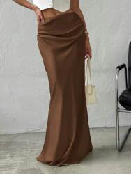 Shein Szatén Maxi Szoknya Fodros Izd S06__XS